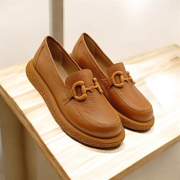 Sahra Taba Deri Kadın Günlük Ayakkabı - 7