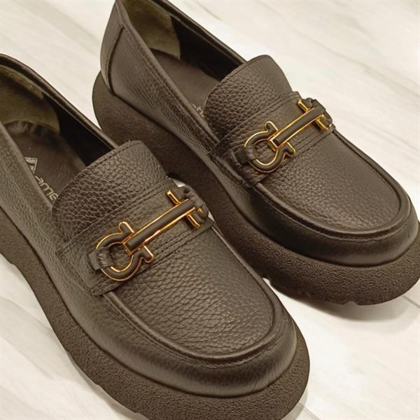 Sandy Siyah Deri Günlük Kadın Ayakkabı - 1