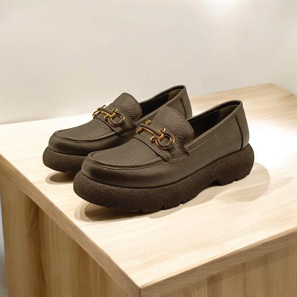 Sandy Siyah Deri Günlük Kadın Ayakkabı - 3