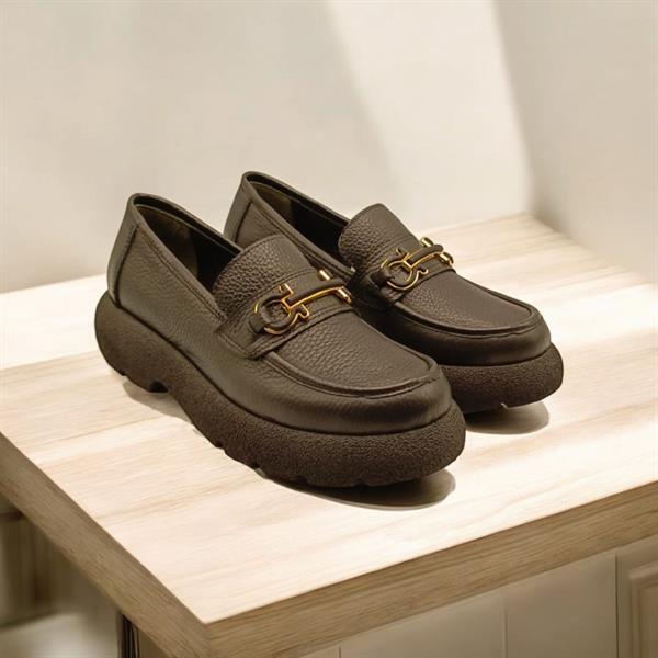 Sandy Siyah Deri Günlük Kadın Ayakkabı - 5