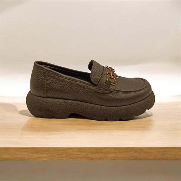 Sandy Siyah Deri Günlük Kadın Ayakkabı - 6