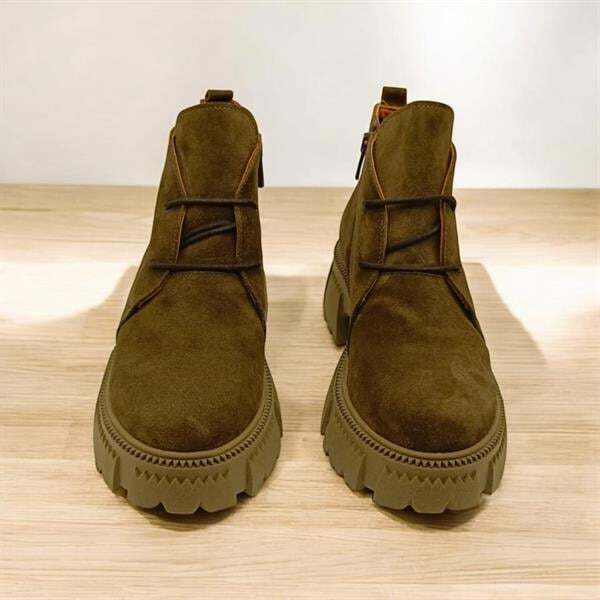 Sara Haki Süet Fermuarlı Kadın Bot - 2