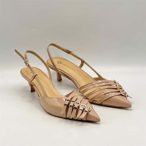 Sedare Nude Gerçek Deri Tokalı Topuklu Ayakkabı - 2