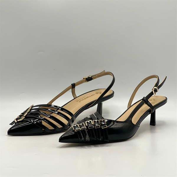 Sedare Siyah Gerçek Deri Tokalı Topuklu Ayakkabı - 4