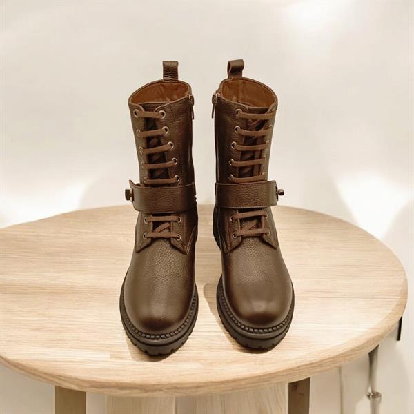 Stone Kahve Deri Kadın Postal - 3