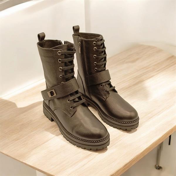 Stone Siyah Deri Kadın Postal - 2