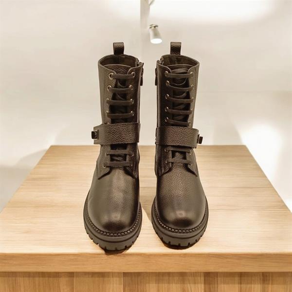 Stone Siyah Deri Kadın Postal - 3