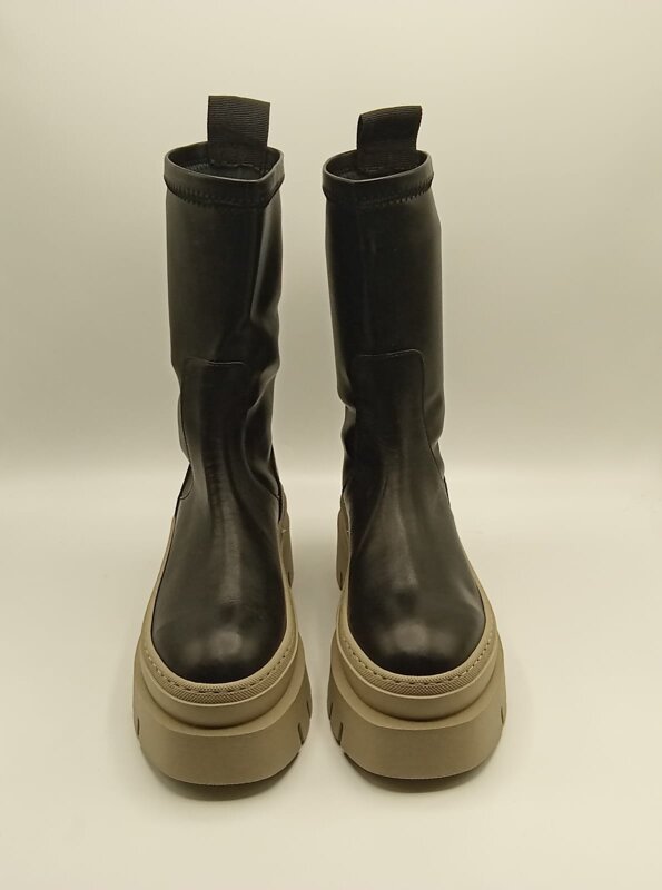 Stretch Kadın Siyah Streç Bot – 29 cm Uzunluk, Termolight Kaymaz Taban, 8 cm Taban - 3