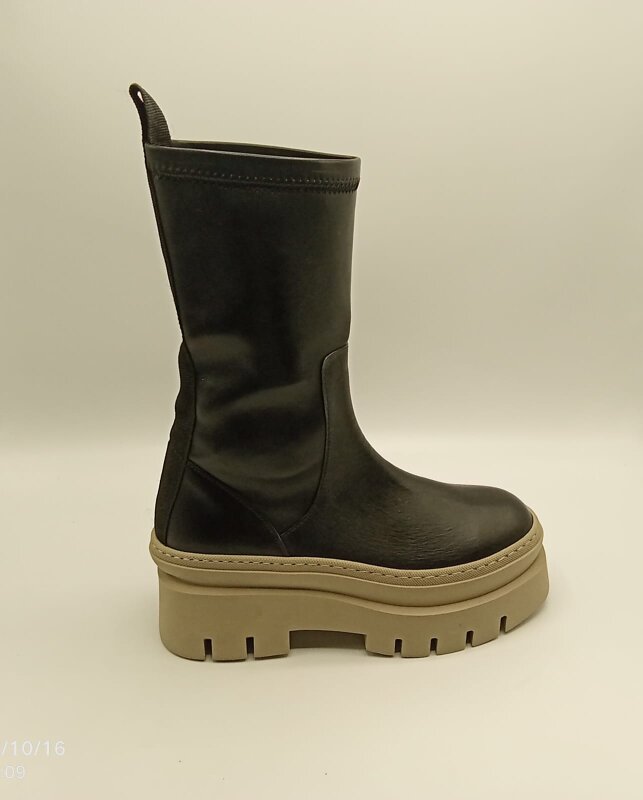 Stretch Kadın Siyah Streç Bot – 29 cm Uzunluk, Termolight Kaymaz Taban, 8 cm Taban - 4