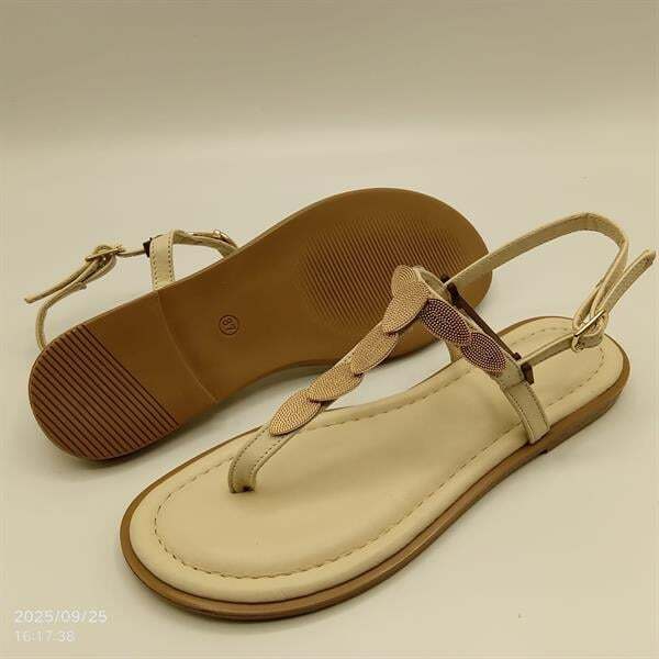 Sunny Bej Parmak Arası Sandalet - 5