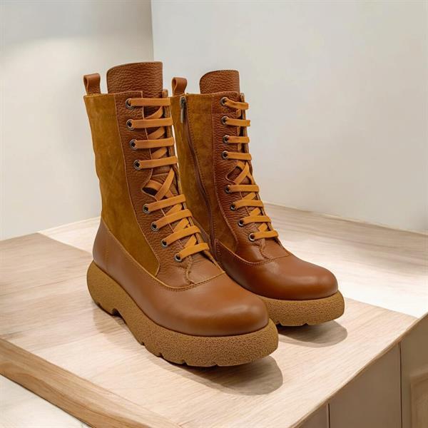 Talin Taba Deri Süet Kadın Postal - 1