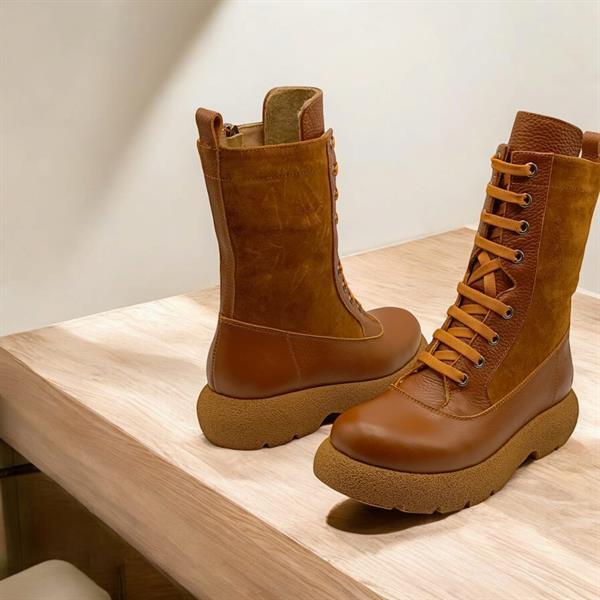 Talin Taba Deri Süet Kadın Postal - 3