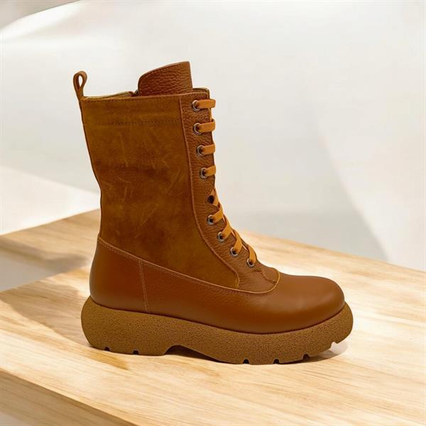 Talin Taba Deri Süet Kadın Postal - 5