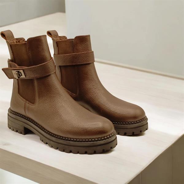 Terra Kahve Deri Kadın Chelsea Bot - 2