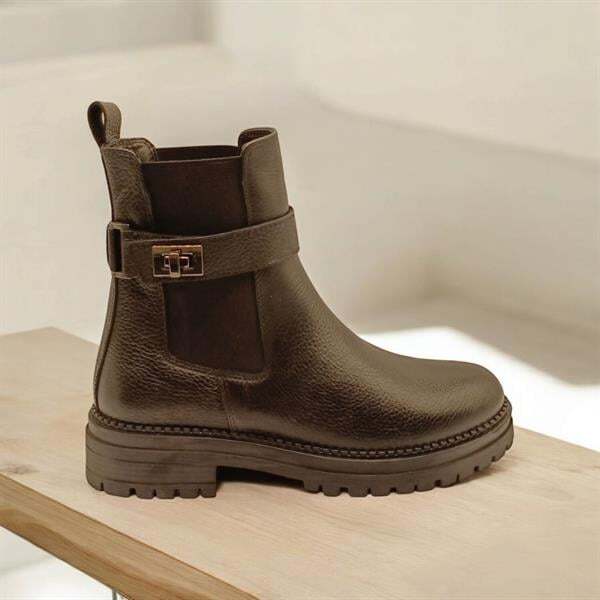 Terra Siyah Deri Kadın  Chelsea Bot - 1