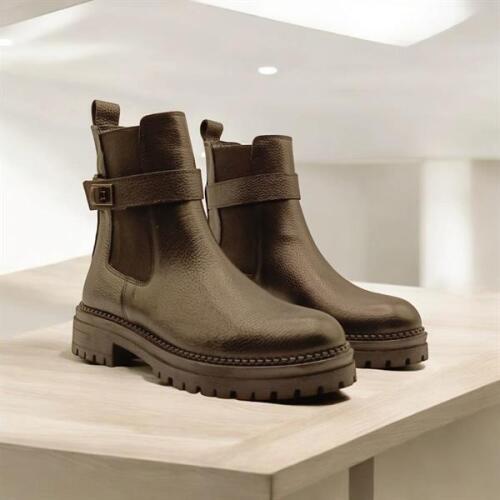 Terra Siyah Deri Kadın  Chelsea Bot - 2