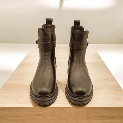 Terra Siyah Deri Kadın  Chelsea Bot - 3