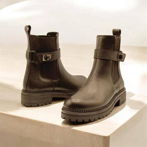 Terra Siyah Deri Kadın  Chelsea Bot - 4