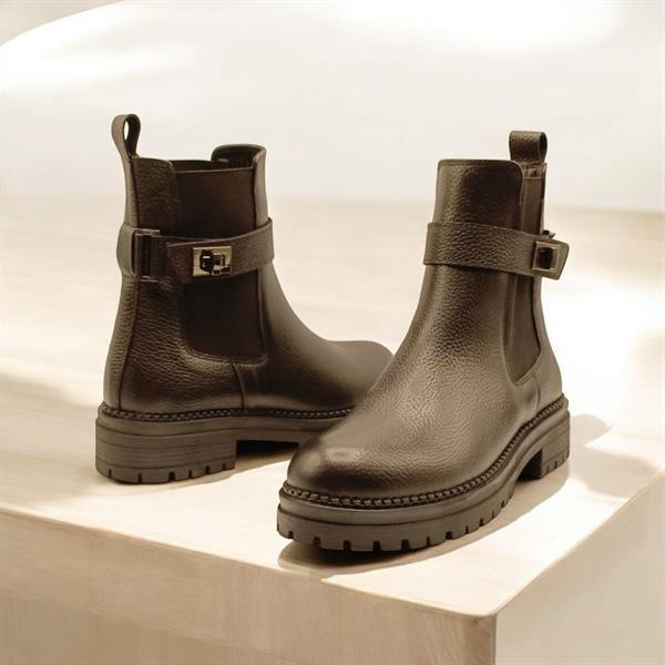 Terra Siyah Deri Kadın  Chelsea Bot - 4