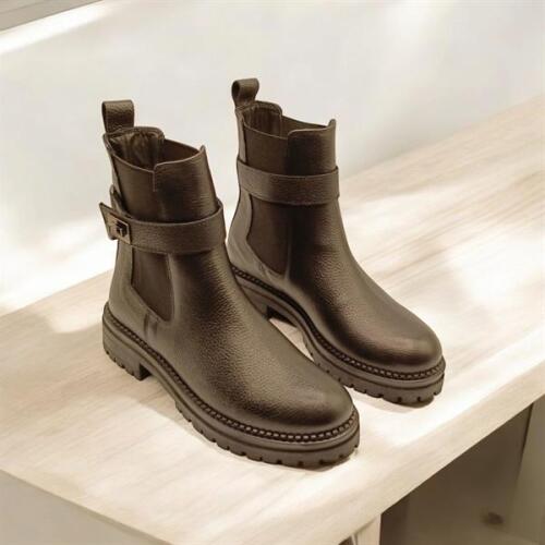 Terra Siyah Deri Kadın  Chelsea Bot - 6