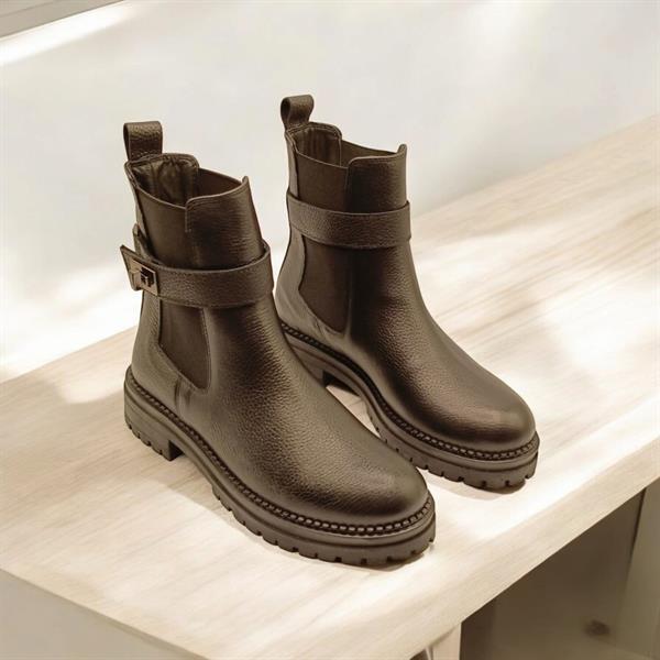 Terra Siyah Deri Kadın  Chelsea Bot - 6