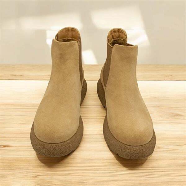 Tuna Bej Süet Kadın Chelsea Bot - 2