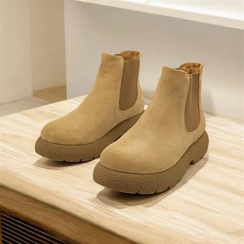 Tuna Bej Süet Kadın Chelsea Bot - 3