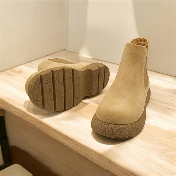 Tuna Bej Süet Kadın Chelsea Bot - 4