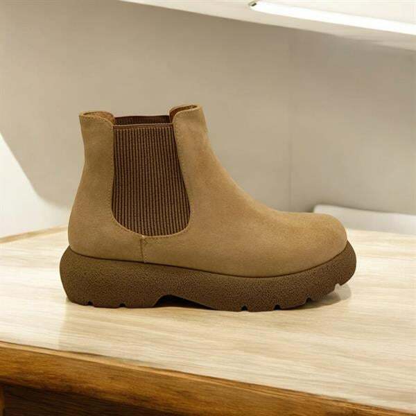 Tuna Bej Süet Kadın Chelsea Bot - 5