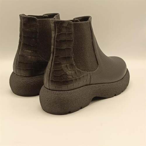 Tuna Siyah Deri Kadın Chelsea Bot - 3