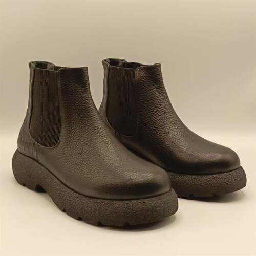 Tuna Siyah Deri Kadın Chelsea Bot - 4