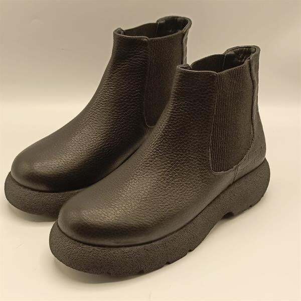 Tuna Siyah Deri Kadın Chelsea Bot - 6