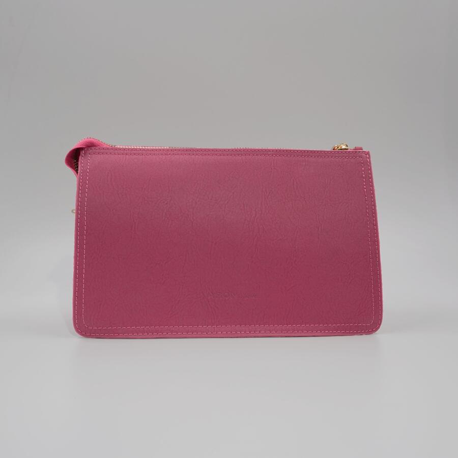 Valeria Fuşya Desenli Parlak Kadın Çapraz Çantası - 5