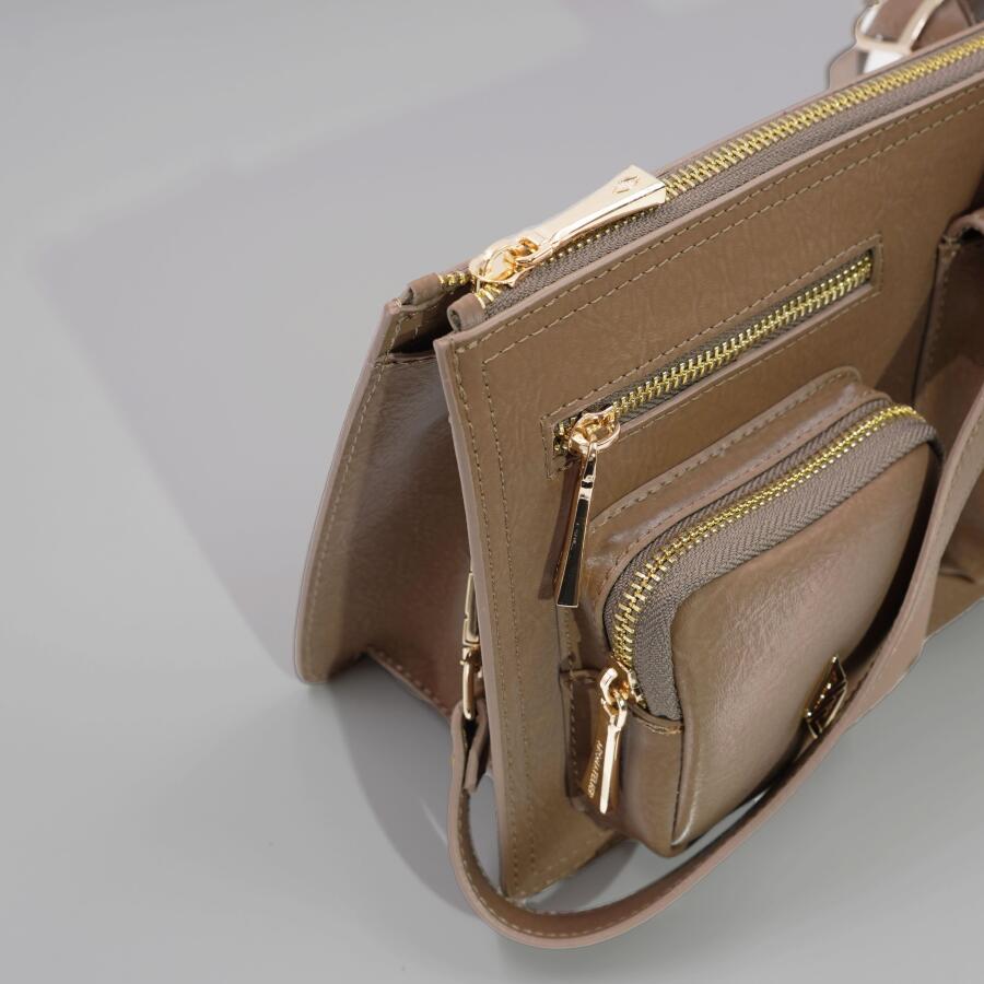 Valeria Vizon Desenli Parlak Kadın Çapraz Çantası - 2