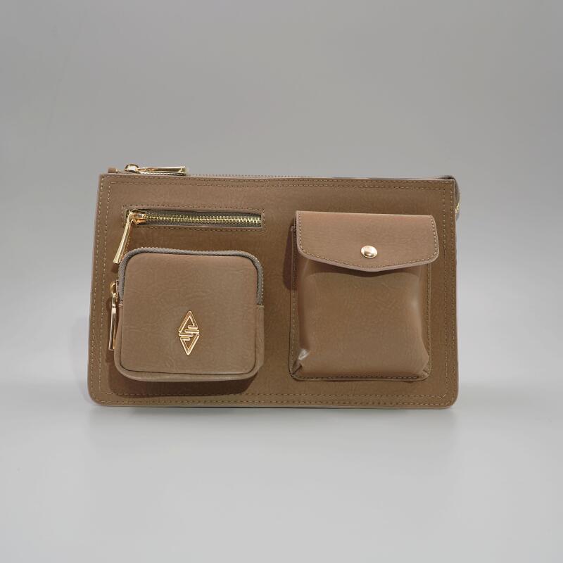 Valeria Vizon Desenli Parlak Kadın Çapraz Çantası - 3