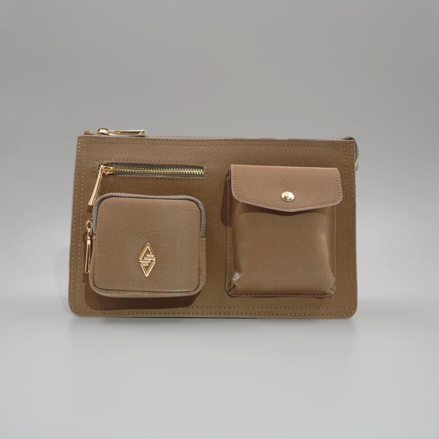 Valeria Vizon Desenli Parlak Kadın Çapraz Çantası - 3