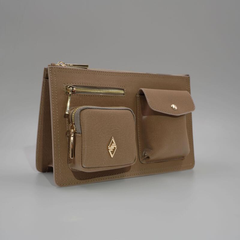 Valeria Vizon Desenli Parlak Kadın Çapraz Çantası - 4