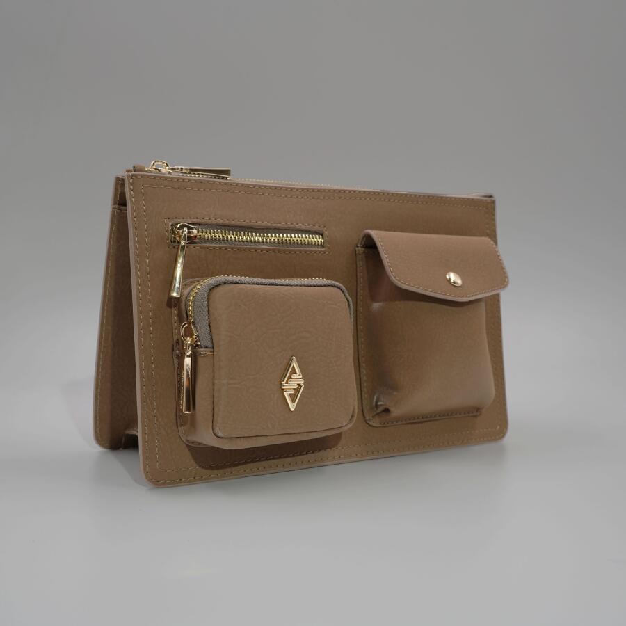 Valeria Vizon Desenli Parlak Kadın Çapraz Çantası - 4