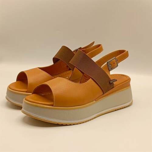 Venüs Taba Deri Dolgu Topuk Sandalet - 4