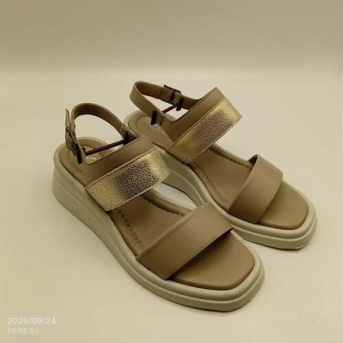 Vizon & Gold Hakiki Deri Sandalet - 2