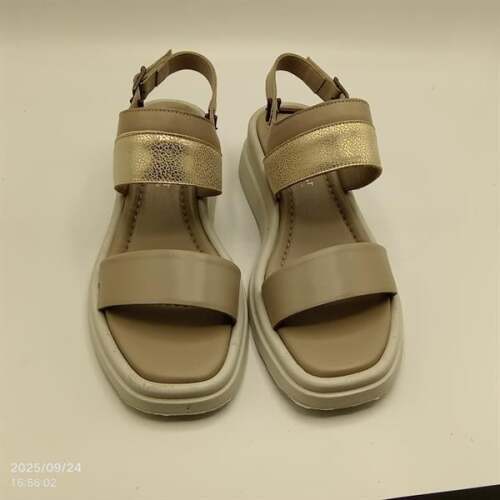 Vizon & Gold Hakiki Deri Sandalet - 3