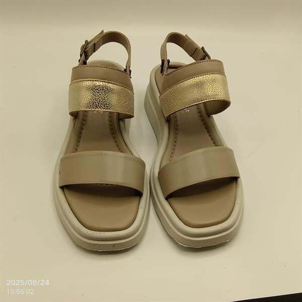 Vizon & Gold Hakiki Deri Sandalet - 3