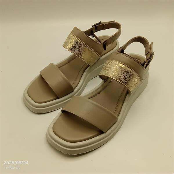 Vizon & Gold Hakiki Deri Sandalet - 4